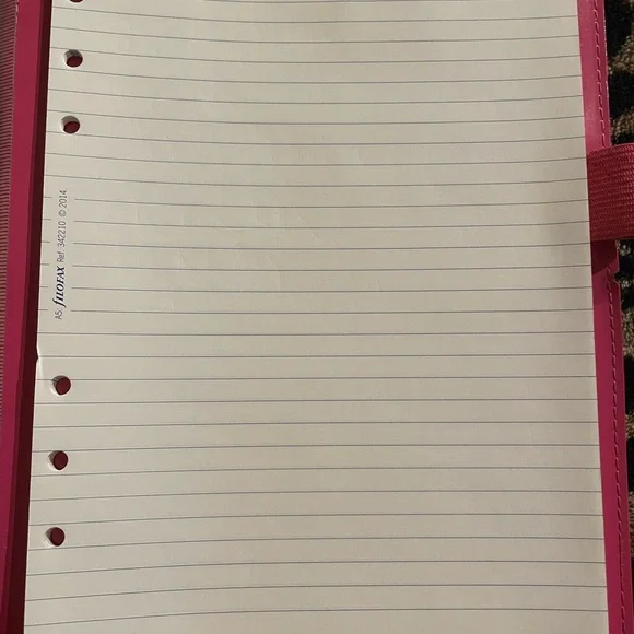 Filofax A5 Domino Patent Hot Pink